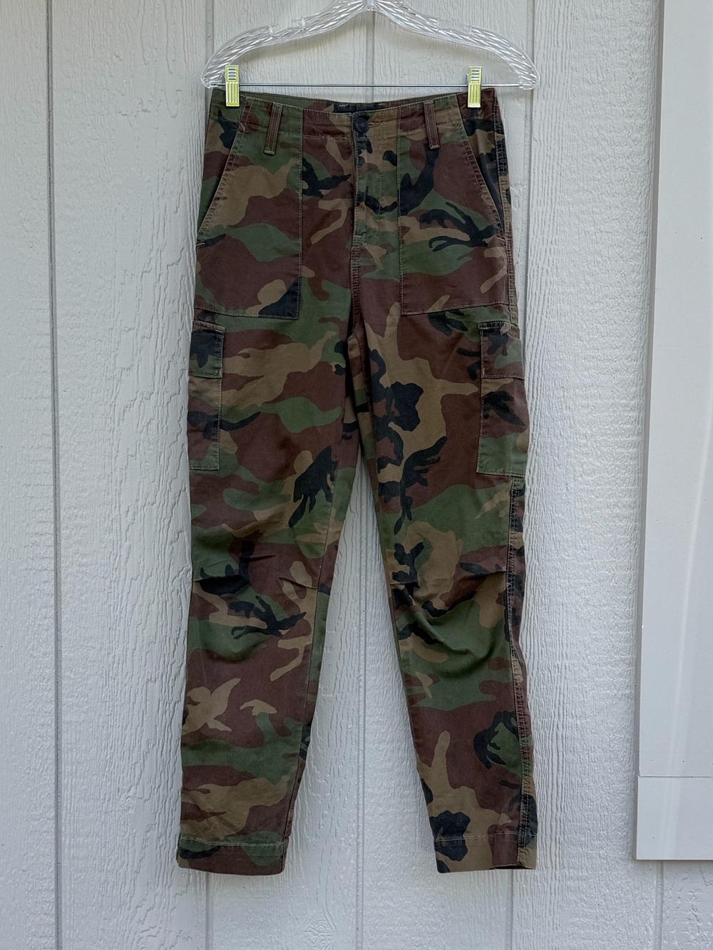 HUDSON Women's Camo Cargo Jeans Size 25 Mid Rise Twill Cotton Blend